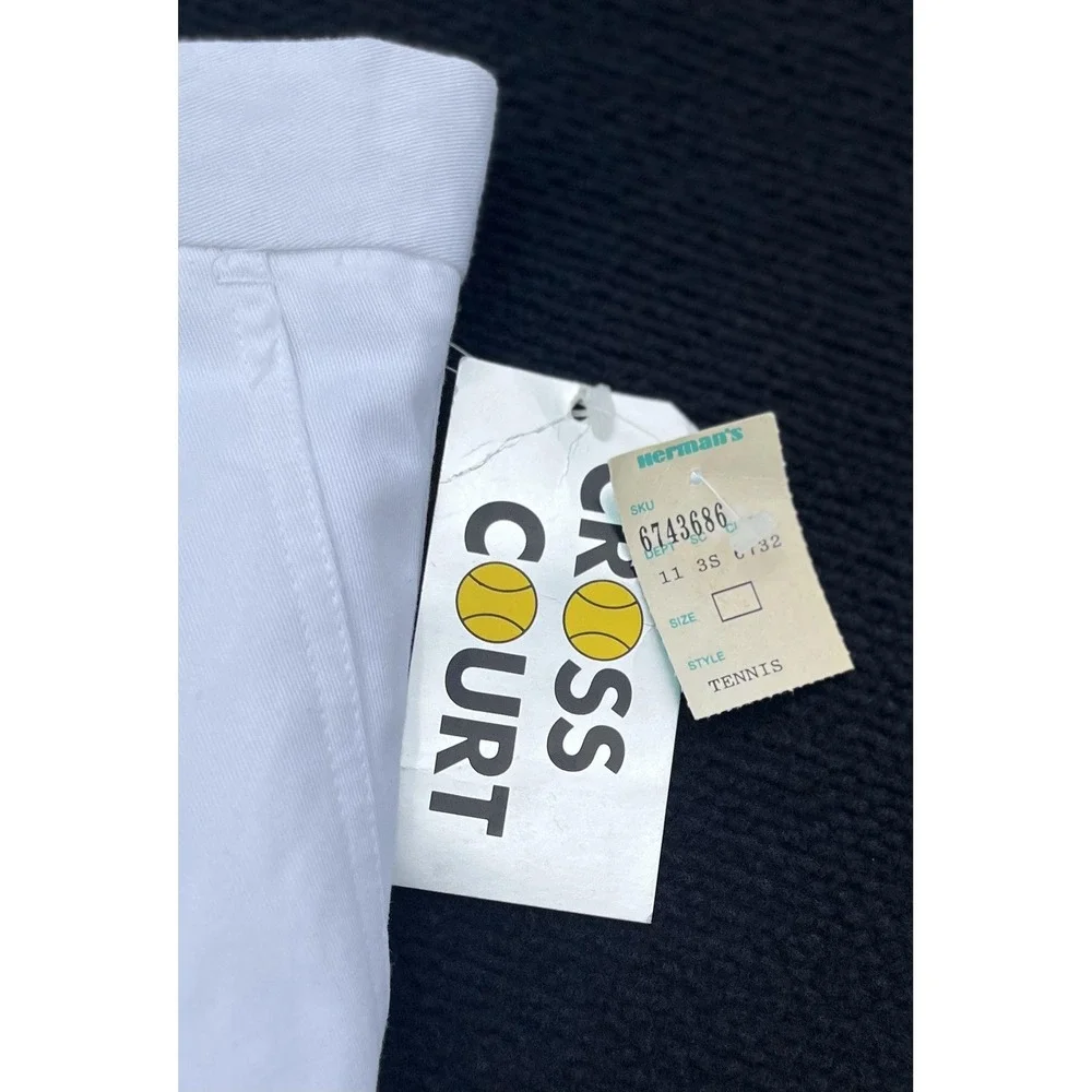 Vintage Cross Court Tennis‎ Shorts Mens 34 80s Poly Cotton NWT Classic Retro - Picture 6 of 14